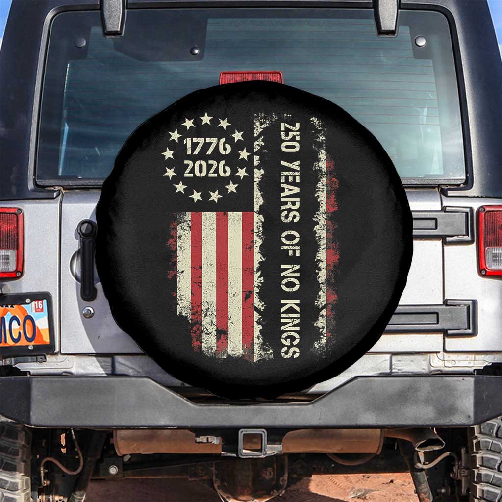 250 Years Of No Kings Spare Tire Cover Vintage American Flag