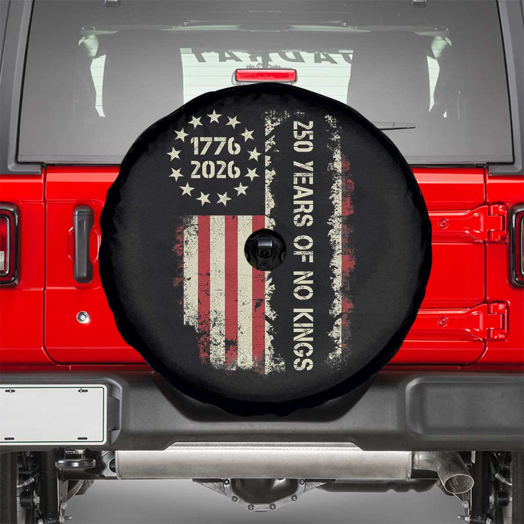 250 Years Of No Kings Spare Tire Cover Vintage American Flag