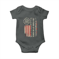 250 Years Of No Kings Baby Onesie Vintage American Flag