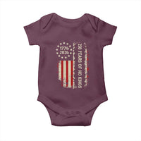 250 Years Of No Kings Baby Onesie Vintage American Flag