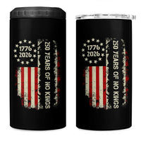 250 Years Of No Kings 4 in 1 Can Cooler Tumbler Vintage American Flag