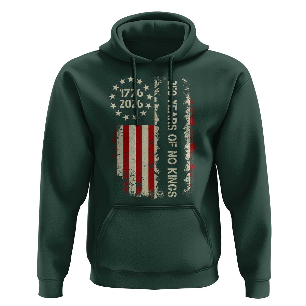 250 Years Of No Kings Hoodie Vintage American Flag