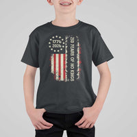 250 Years Of No Kings T Shirt For Kid Vintage American Flag