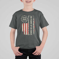 250 Years Of No Kings T Shirt For Kid Vintage American Flag