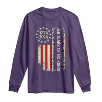 250 Years Of No Kings Long Sleeve Shirt Vintage American Flag