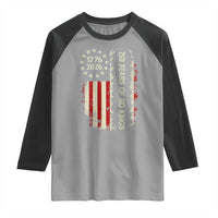 250 Years Of No Kings Raglan Shirt Vintage American Flag