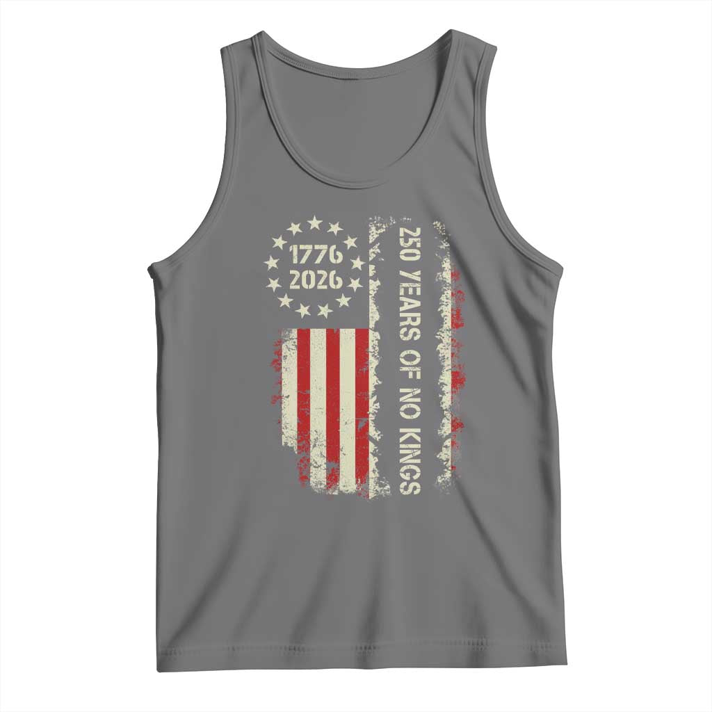 250 Years Of No Kings Tank Top Vintage American Flag