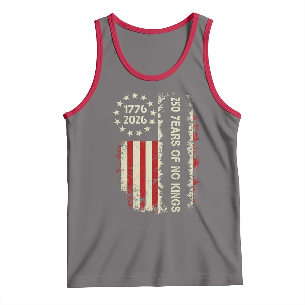 250 Years Of No Kings Tank Top Vintage American Flag