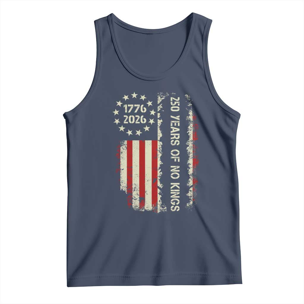 250 Years Of No Kings Tank Top Vintage American Flag