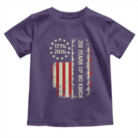 250 Years Of No Kings Toddler T Shirt Vintage American Flag