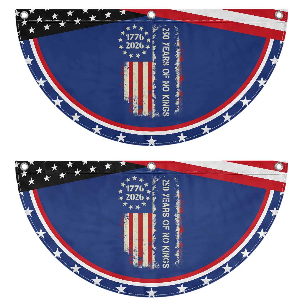 250 Years Of No Kings Patriotic Fan Flag Vintage American Flag