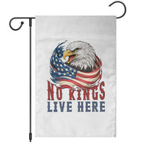 No Kings Live Here Garden Flag Patriotic American Eagle