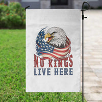 No Kings Live Here Garden Flag Patriotic American Eagle