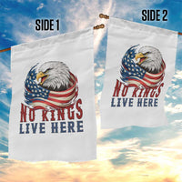 No Kings Live Here Garden Flag Patriotic American Eagle