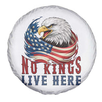 No Kings Live Here Spare Tire Cover Patriotic American Eagle