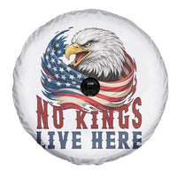 No Kings Live Here Spare Tire Cover Patriotic American Eagle