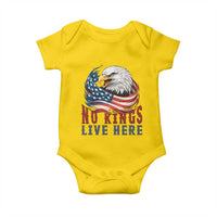 No Kings Live Here Baby Onesie Patriotic American Eagle