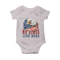 No Kings Live Here Baby Onesie Patriotic American Eagle