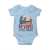 No Kings Live Here Baby Onesie Patriotic American Eagle