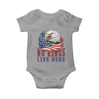 No Kings Live Here Baby Onesie Patriotic American Eagle