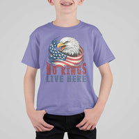 No Kings Live Here T Shirt For Kid Patriotic American Eagle