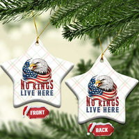 No Kings Live Here Ceramic Ornament Patriotic American Eagle