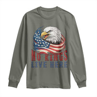 No Kings Live Here Long Sleeve Shirt Patriotic American Eagle