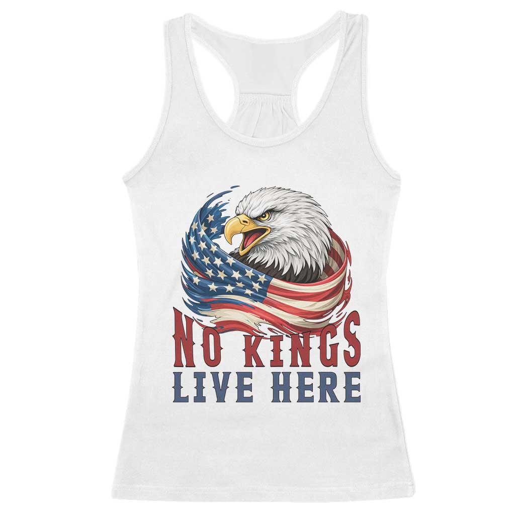 No Kings Live Here Racerback Tank Top Patriotic American Eagle