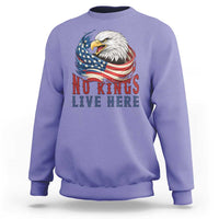 No Kings Live Here Sweatshirt Patriotic American Eagle