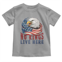 No Kings Live Here Toddler T Shirt Patriotic American Eagle