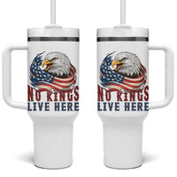 No Kings Live Here Tumbler With Handle Patriotic American Eagle
