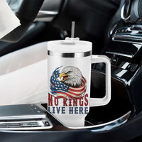 No Kings Live Here Tumbler With Handle Patriotic American Eagle