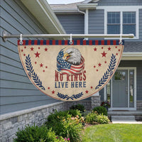 No Kings Live Here Patriotic Fan Flag American Eagle Lover