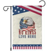No Kings Live Here Garden Flag Patriotic American Eagle
