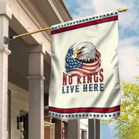 No Kings Live Here Garden Flag Patriotic American Eagle