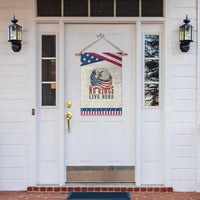 No Kings Live Here Garden Flag Patriotic American Eagle