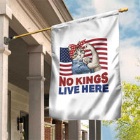 No Kings Live Here Garden Flag Funny Rosie The Riveter Cat Feminist Gift