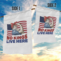 No Kings Live Here Garden Flag Funny Rosie The Riveter Cat Feminist Gift