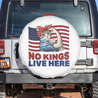 No Kings Live Here Spare Tire Cover Funny Rosie The Riveter Cat Feminist Gift