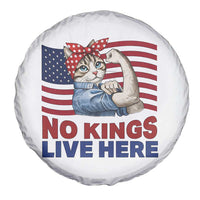 No Kings Live Here Spare Tire Cover Funny Rosie The Riveter Cat Feminist Gift