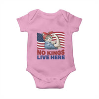 No Kings Live Here Baby Onesie Funny Rosie The Riveter Cat Feminist Gift