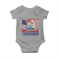 No Kings Live Here Baby Onesie Funny Rosie The Riveter Cat Feminist Gift