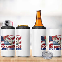 No Kings Live Here 4 in 1 Can Cooler Tumbler Funny Rosie The Riveter Cat Feminist Gift