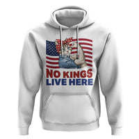 No Kings Live Here Hoodie Funny Rosie The Riveter Cat Feminist Gift