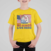 No Kings Live Here T Shirt For Kid Funny Rosie The Riveter Cat Feminist Gift