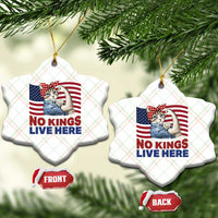 No Kings Live Here Ceramic Ornament Funny Rosie The Riveter Cat Feminist Gift