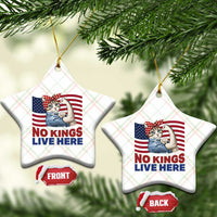 No Kings Live Here Ceramic Ornament Funny Rosie The Riveter Cat Feminist Gift