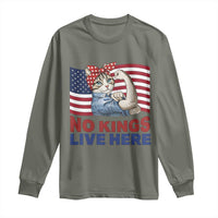 No Kings Live Here Long Sleeve Shirt Funny Rosie The Riveter Cat Feminist Gift