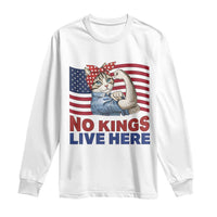 No Kings Live Here Long Sleeve Shirt Funny Rosie The Riveter Cat Feminist Gift