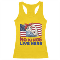 No Kings Live Here Racerback Tank Top Funny Rosie The Riveter Cat Feminist Gift